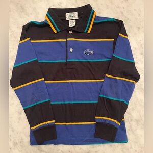 Vintage Izod Lacoste Long Sleeve Striped Polo